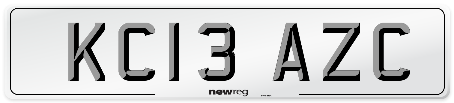 KC13 AZC Number Plate from New Reg